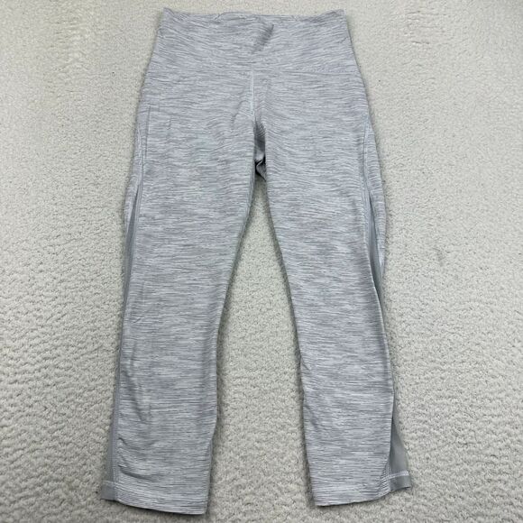 Lemon Pants - Lululemon Wunder Under Leggings Women's 6‎ Crop Gray Gym Activewear Stretch Yoga